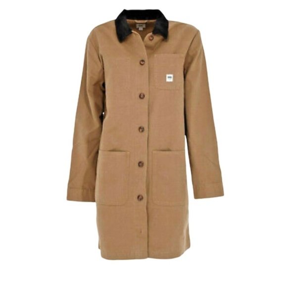 VANS Women's Size VN0A4SB6DZ9 Drill Long Chore Brown Jacket Cotton Contemporary - Picture 6 of 6